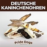 PrideDogs Kaninchenohren mit Fell 500g der Premium Kausnack für Ihren Hund | 100% Deutscher Herstellung | im geruchsneutralen Beutel | Kauartikel