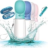 Paw's Beauty 3er GESCHENKESET Premium 550 ML Hundetrinkflasche für unterwegs - inkl. Pfeife & Einfingerzahnbürste - Wasserflasche Hund Tragbare Haustier Wasserflasche - BPA Frei & Auslaufsicher.