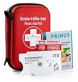 MNT10 Notfall Erste Hilfe Set Outdoor I Inhalt aus Deutschland nach DIN 13167 | First Aid Kit + Zeckenkarte + Beatmungshilfe I Mini Erste Hilfe Set für Kinder, Fahrrad, Wandern oder als Reiseapotheke