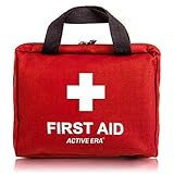 Erste Hilfe Set - 90-teiliges Premium Erste-Hilfe-Set - enthält Sofort Kühlpacks, Augenspülung, Rettungsdecke für zu Hause, Büro oder Auto - Rot