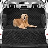 WOMGF Universal Kofferraumschutz für Hund Reißfeste&Wasserdichter Quilted Kofferraumschutzmatte Kofferraumdecke Auto Kofferraum Hundedecke Autodecke für Hunde mit Seitenschutz Schützt (Schwarz)