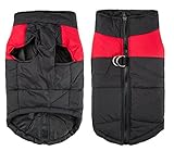 Shinmax Hundemantel Winterjacke Hundejacke wasserdichte Jacke,Warm Winterweste Kleine Mittlere Große, Gefütterter Brustschutz Hund Welpen Kleidung Weste Haustier Gepolsterte Weste