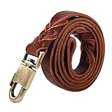 Leder Hundeleine Hundeführleine Lederleine Hund Weiches Leder Hundehalsband & Leine in geflochtenen Hundetrainingsleine 2,5 cm Breite Haustierkette(2.5 x 150cm)