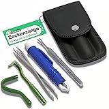 MYDAISY Zeckenzange 5er Set mit Etui - Zeckenzange Mensch - Zeckenschutz für Menschen Haustiere & Kinder - Zeckenzange für Hunde - Zeckenhaken - Zeckenzange Katze
