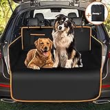 Docatgo Kofferraumschutz für Hund autoschondecke Reißfeste Wasserdichter Quilted Kofferraumdecke Hundedecke Auto mit Rueckbank Seitenschutz Schützt den Kofferraum SUV und die Stoßstange vor Schmutz