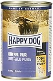 Happy Dog Fleisch Dosen Büffel Pur, 400 g, 12er Pack (12 x 400 g)