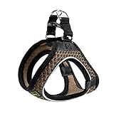 HUNTER HILO COMFORT Geschirr für kleine Hunde mit Netzmaterial und reflektierenden Elementen, braun, XS-S