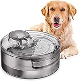 NPET Trinkbrunnen für Hunde und Katze, 5L Trinkbrunnen für Große Hunde mit Ultraleise Pumpe, Automatischer Wasserspender für Hunde, Katzen und Mehrere Haustiere, Hunde Wasserbrunnen mit 2 Filter DF10