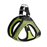 HUNTER HILO COMFORT Geschirr für kleine Hunde mit Netzmaterial und reflektierenden Elementen, limette, S