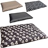 Hundebett Hundekissen Hundematte Hundematratze Tierbeet Schlafplatz Größe XXL 94 x 65 cm 6 Farben von rg-vertrieb (Dunkelgrau)